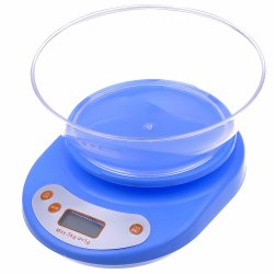 Verk 17025 Digitální kuchyňská váha 5 Kg + miska modrá