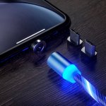 APT KK21S Magnetický USB nabíjací kábel 3v1 LED