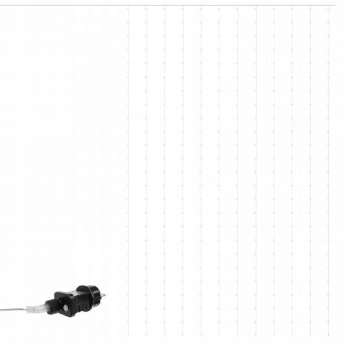 ISO 11333 Vianočný záves 300 LED, 3.9W studený biely