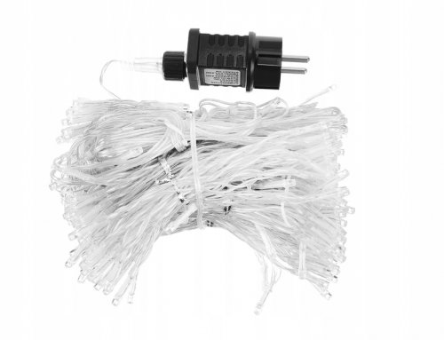 ISO 11333 Vianočný záves 300 LED, 3.9W studený biely