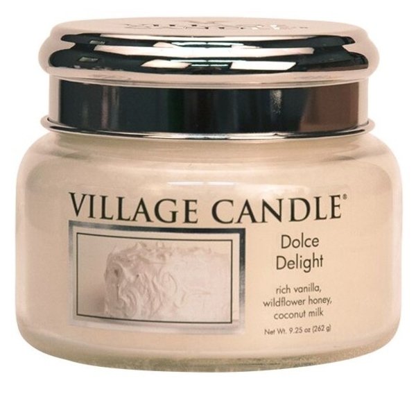 Village Candle Vonná svíčka ve skle, Sametové Potěšení Dolce Delight