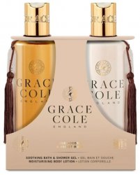Grace Cole Sprchový gél + Hydratačné telové mlieko - Oud Accord & Velvet Musk, 2x300ml