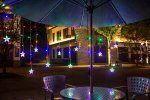 ISO 11319 Světelný závěs hvězdy 108 LED multicolor