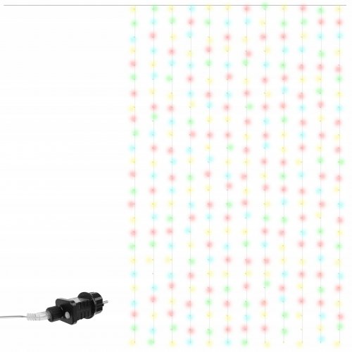 ISO 11331 Svetelný záves 300 LED multicolor