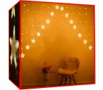 ISO 11337 Světelný závěs hvězdy 136 LED teplá bílá