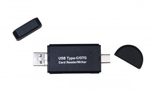 APT AK180A Čtečka karet OTG 3v1, TF/SD, USB, Micro USB, USB-C