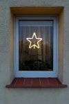 ISO Vianočné Hviezda 100 LED do okna, 28 cm teplá biela