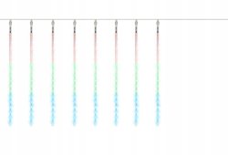 ISO 11342 Vánoční osvětlení Rampouchy 36 LED, 50 cm, IP44, 230V multicolor