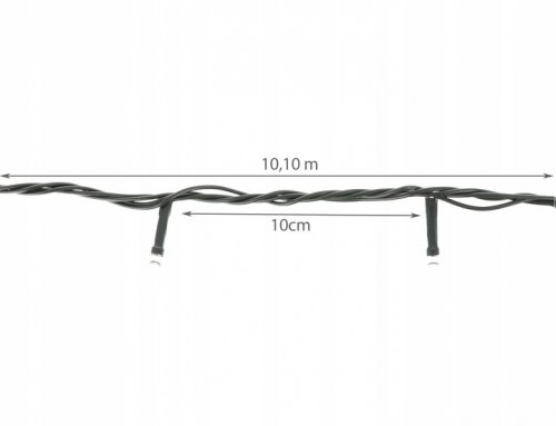 ISO 11363 Vianočné osvetlenie 100 LED, 3W studená biela 10 m