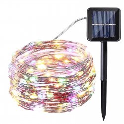 ISO 11396 Vánoční svítící struny Solární 200 LED, multicolor 22m