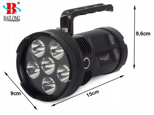 BAILONG 806-T6 LED Profesionální svítilna CREE XM-L T6 x 6