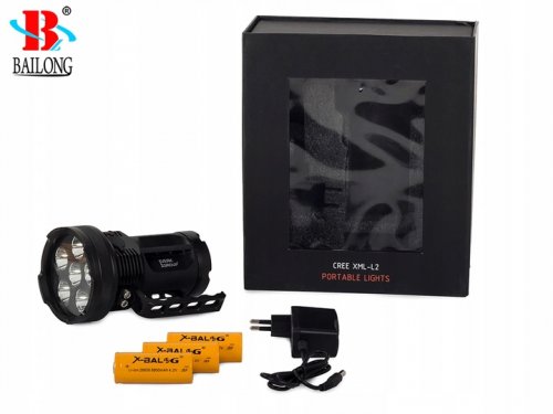 BAILONG 806-T6 LED Profesionální svítilna CREE XM-L T6 x 6