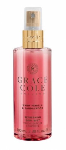 Grace Cole Osviežujúca hmla na telo v cestovnej verzii - Warm Vanilla & Sandalwood, 100ml