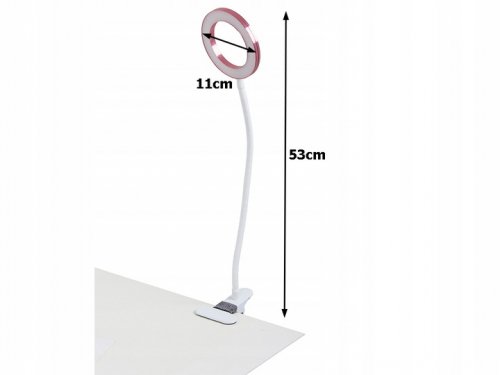 Verk 15754 Lampa s klipom USB 24 LED bielo ružová