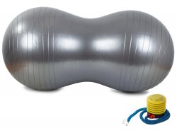 Verk 14285 Gymnastická lopta tvarovaný 45 x 90 cm s pumpičkou strieborný