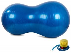 Verk 14285 Gymnastický míč tvarovaný 45 x 90 cm s pumpičkou modrý