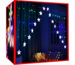 ISO 11336 Světelný závěs hvězdy 136 LED multicolor