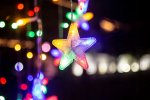ISO 11336 Světelný závěs hvězdy 136 LED multicolor