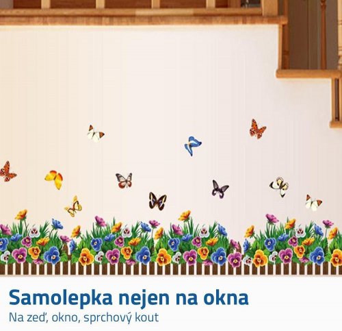GFT Nálepky na okno - farebné kvetinky