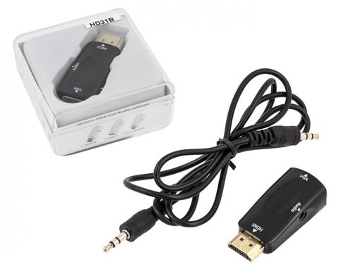 APT HD31B Adaptér HDMI to VGA GOLD plated