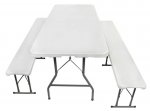 Gardlov 3257 Pivný set plastový skladací 180 cm biela