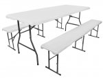 Gardlov 3257 Pivný set plastový skladací 180 cm biela