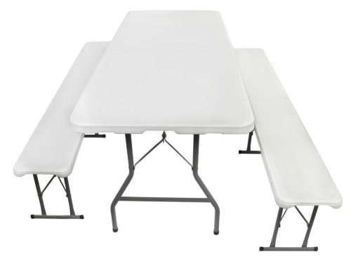 Gardlov 3257 Pivní set plastový skládací 180 cm bílá