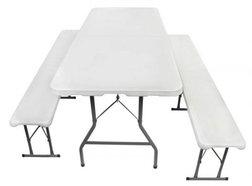 Gardlov 3257 Pivný set plastový skladací 180 cm biela