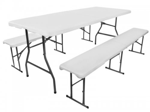 Gardlov 3257 Pivný set plastový skladací 180 cm biela
