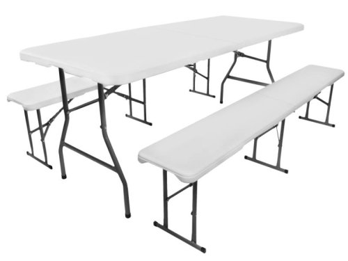 Gardlov 3257 Pivní set plastový skládací 180 cm bílá