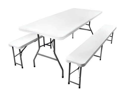 Gardlov 3257 Pivní set plastový skládací 180 cm bílá