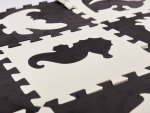 KIK Kontrastní pěnové puzzle 30 x 30 cm, 25 ks černá, krémová