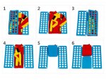 Verk Doska na skladanie oblečenia Clothes Folder L, modrá
