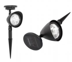 APT Zahradní solární LED reflektor se 3 LED diodami 1 ks