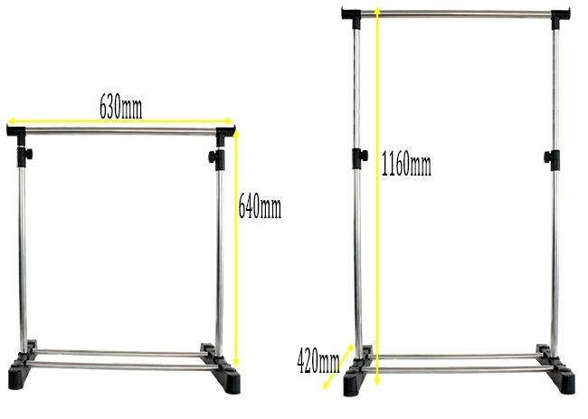 APT Nastavitelný věšák na oděvy 64 - 116 cm