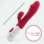 Sensual W25-3 Vibrátor na G-Bod 19 cm růžová