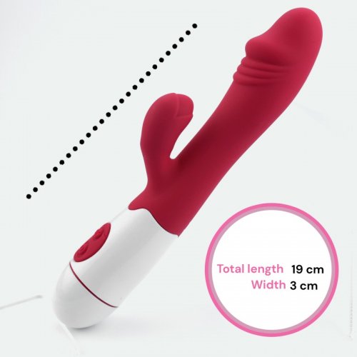Sensual W25-3 Vibrátor na G-Bod 19 cm růžová