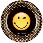 Javoli Papírové talíře Emoji 23 cm - 8 ks černé