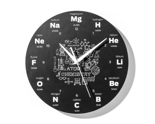Master Hodiny pro chemika 30 cm černé