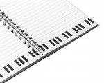 Master Notes s hudebním motivem kláves I LOVE MUSIC