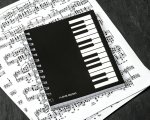 Master Notes s hudebním motivem kláves I LOVE MUSIC
