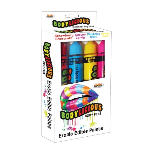 Kemis slíbatelné bodypainting Bodylicious Body Pens, 4 príchute 220 g