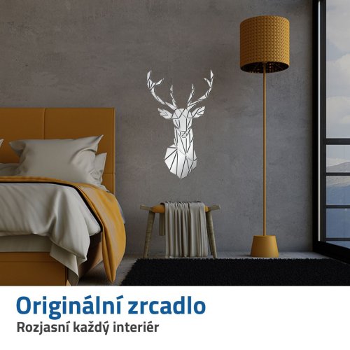 GFT Zrcadlová samolepka na zeď - jelen