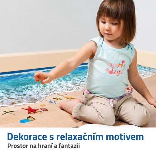 GFT 3D samolepky na podlahu - pláž