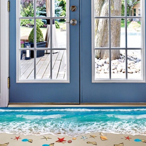 GFT 3D samolepky na podlahu - pláž