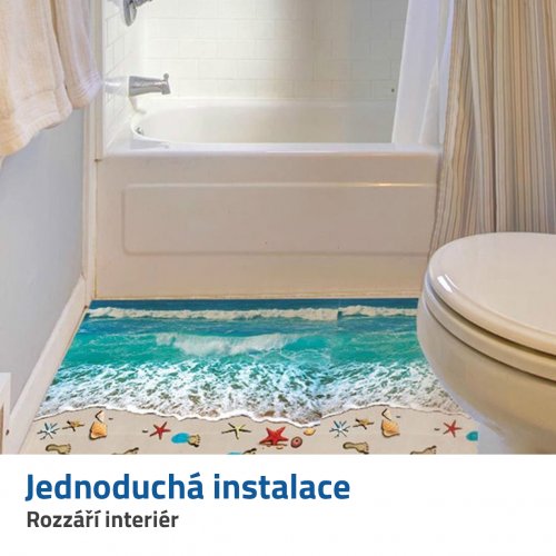 GFT 3D samolepky na podlahu - pláž