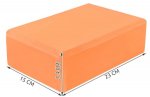 ISO Pěnová kostka na jógu 23x15x7.4cm - oranžová