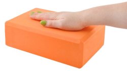 ISO Pěnová kostka na jógu 23x15x7.4cm - oranžová