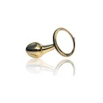 Sensual Anal plug grooves gold 10 cm