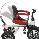 Trike FIX KX6628 Trojkolka s vodiacou tyčou červená